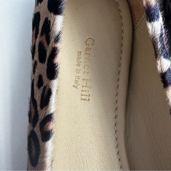 Garnet Hill Women’s Leopard Petra Signature Ballet Flat Leather Handmade Italy - Picture 9 of 11